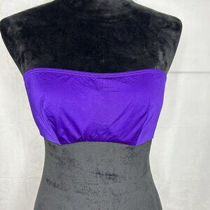 Victoria's Secret Size 36C Womens Purple Unlined Bandeau Swimwear Bikini Top